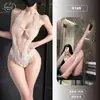 Lencería sexy de Orange Friend, pijama sexy de encaje de una pieza con entrepierna abierta, calientes transparentes con perlas y entrepierna abierta, no es necesario quitar, venta al por mayor 9185
