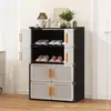 Zapatero Simple con Doble Puerta, Gabinete de Almacenamiento Multicapa para Uso Doméstico, Atractivo Zapatero a Prueba de Polvo para Uso en Interiores, Venta al por Mayor para Exportación