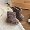 Botas de Algodón con Piel para Niña 2026 Otoño/Invierno Nuevo Estilo Moda Chic para Niña Zapatos de Algodón Cálidos para Niños con Forro de Terciopelo Botas de Nieve