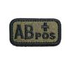Insignia de Velcro Bordada Tipo A, Tipo B, Tipo Ab, Tipo O + Insignia Táctica de Tipo de Sangre Pos-Neg Insignia de Tipo de Sangre Completamente Bordada