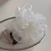 Goma de pelo scrunchie vintage con pedrería estilo coreano para mujer, Cinchillo de pelo de alta gama con alta elasticidad, Accesorio para el pelo de banda de goma