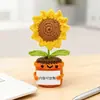Adornos de Tarjetas Inspiradoras Emocionales de Lana Tejidos a Mano Suculentos de Energía Positiva Maceta de Venta Caliente Transfronteriza Adornos de Cactus