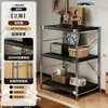 Estantería de Almacenamiento de Madera Maciza, Gabinete de Eje de Luz de Pie, Gabinete Bajo para Sala de Estar, Gabinete de Almacenamiento, Estante de Almacenamiento Multicapa para Cocina, Gabinete Lateral de Almacenamiento para Balcón