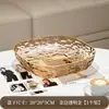 Plato de Fruta de Plástico Transparente para Uso Doméstico, Charola de Fruta para Mesa de Café en Sala de Estar, Charola de Bocadillos de Lujo de Gama Alta, Frutero de Cristal Premium