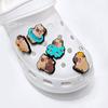 Flor de zapato de capibara Linda capibara Crocs Flor de zapato Hebilla de zapato Decoración de PVC Accesorios Plástico Plástico blando Dibujos animados