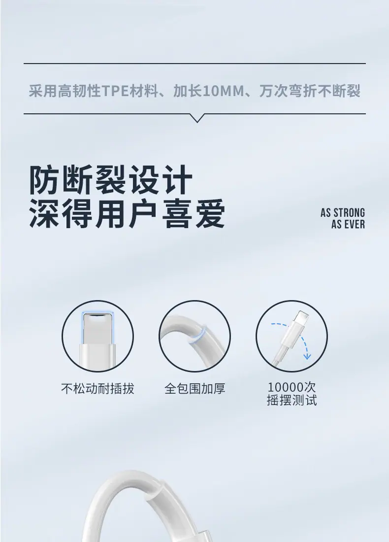 适用苹果数据线套壳Type-C安卓手机2A充电数据线2/3/5/8米加长款