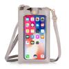 2022 Nova Bolsa para Celular Feminina Multifuncional Cor Sólida Tela Sensível Ao Toque Ombro Único Crossbody Bolsa Pequena Bolsa Transparente Bolsa Móvel
