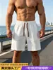 Pantalones cortos de verano plisados de seda helada para hombre, disponibles en stock, de secado rápido, para la playa, corte holgado, tallas grandes, finos y ligeros para uso casual