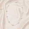 Colar Coreano Ladylike de Camada Única com Múltiplas Pérolas, Corrente Pequena e Fresca para Suéter, Versátil Estilo Longo Ladylike e Exquisito