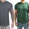 Camiseta Deportiva de Entrenamiento Casual Versátil Nueva de Verano Color Sólido Básica Ajustada Transpirable Oversize Top