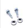 Tornillos de Brida Hexagonal Externa con Punta de Broca Galvanizados Las Bridas se Pueden Convertir en Tornillos Hexagonales Externos con Arandelas, Tornillos Autorroscantes y Autoperforantes
