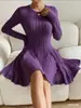Roupas Femininas Transfronteiriças Europeias e Americanas, Vestidos de Primavera e Outono para Senhoras, Vestidos Longos Quentes da Moda Elegantes de Corte Justo, Vestidos de Casa, Roupões de Casa