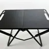 Mesa de Café Pequeña Plegable de Acero Multifuncional Portátil con Forma de D, Apertura Rápida, Mesa Plegable para Camping al Aire Libre, Mesa Táctica Simple de Acero al Carbono para Camping