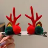 Bebé Navideño Corea del Sur Accesorios para el Cabello Reno Navideño Pinza para el Cabello de Niña Linda Pinza Navideña Adorno para la Cabeza Niños Cuernos de Reno