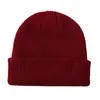 Gorros de Punto Cálidos para Otoño e Invierno, Logo Bordado Personalizado, Gorro de Punto de Color Sólido, Gorro de Punto Retro, Gorro de Cúpula a Prueba de Frío