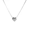 Collar Minimalista de Metal de Alta Calidad con Forma de Corazón de Acero de Titanio para Mujer, Diseño Único, Colgante que No se Desvanece, Accesorio de Cadena para Suéter