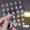 Internet Red Explosivo Super Flash Diamante Quebrado Flash Prata Borboleta Arte de Unha Adesivo Laser Reflexivo Estrela Urso Amor Adesivo de Unha