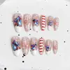 24 PIEZAS Colección de Arte para Uñas Bestseller Transfronterizo Navidad Halloween Flor Uñas Portátiles Ojo de Gato Halloween Piezas de Uñas Portátiles