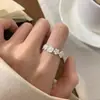 Anillo Vintage de Plata de Ley 925 Resistente para Mujer, Nicho de Lujo Ligero con un Toque de Alta Gama, No se Desvanece, Joyería de Plata Versátil Estilo Ins