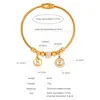 Nueva variedad de colgante de forma estrellas de bebé circón inglés digital pulsera de acero de titanio amor joyería de nicho
