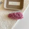 Pinza para el pelo de niña de Otoño e Invierno Elegante Pinza BB de Felpa Versátil Pinza para Flequillo Lateral Pinza Grande Linda