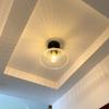 Lámpara de techo de cristal de cristal estilo Loft nórdico americano moderno, campana, lámparas para balcón y pasillo