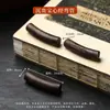 Ébano Curvado Tubo Agujero Pasante Pieza Tallada Producto Semi-Terminado Pulsera Media Pulsera Accesorios Wenwan DIY Accesorios de Joyería Venta Directa de Fábrica