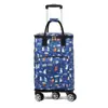 Carrito pequeño para la compra del hogar rueda universal carrito de compras portátil bolso de mano bolsa de compras de papel de aluminio aislante bolsa con ruedas venta al por mayor