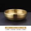Tazón de Acero Inoxidable de Doble Capa para Fideos Fríos Estilo Coreano Dorado Cibernético Celebrado Polvo de Caracol Corea del Sur Fideos de Arroz Mixtos Aislado del Calor Tazón Grande para Sopa de Arroz Mixto