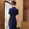  Delgado Técnico Nuevo Salón de Belleza Primavera y Verano Delgado Profesional Vestido que Cubre la Cadera 2024 Joyería Ropa de Trabajo