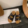 Pantuflas Birkenstock Retro Estilo Bosque de Suela Gruesa y Punta Cerrada para Mujer, Sandalias Perezosas Versátiles para Exteriores de Verano 2026