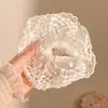 Acessório de Cabelo Scrunchie Estilo Francês para Mulheres, Elástico de Cabelo Estilo Fada, Faixa Elástica para Cabelo, Novo Modelo 2025 Elástico de Cabelo e Flor de Cabelo