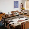 Mesa para Cama Cruzada, Mesita de Noche Vintage, Escritorio para Cama de Dormitorio para Uso en Casa, Escritorio para Computadora Perezoso, Mesa Larga Móvil para el Pie de la Cama