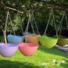 Maceta colgante para jardinería, de resina PP, gruesa, de plástico, con cadena de hierro