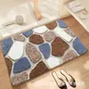 Alfombra de Raya Transfronteriza Imitación Cachemir Sala de Estar Decorativa Fácil de Cuidar Felpudo Dormitorio Manta al Pie de la Cama Entrada Felpudo Suave