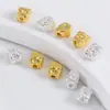 Cuentas Texturizadas con Formas Irregulares, Chapado en Cobre Oro de 18 Quilates, Cuentas Sueltas tipo Plata, Joyería para Pulseras DIY, Accesorios Hechos a Mano