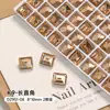 Celebridad de Internet K9 Flor de Loto de Agua Uñas Rojas con Diamantes Explosivos Corazón Torcido Pequeño Cuadrado Gordo Forma Especial Fondo Puntiagudo Joyería de Uñas de Cristal con Diamantes Venta al por Mayor de Diamantes
