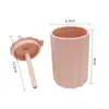 Vaso de Agua Infantil de Silicona de Grado Alimenticio con Patrón Vertical, No Tóxico, Inodoro, Resistente a Altas y Bajas Temperaturas, Apto para Microondas, Anticaídas y a Prueba de Polvo, Especialmente Diseñado para Bebés