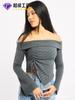Mais Vendido Internacional da Amazon: Elegante e Simples Top de Manga Longa Slim Fit com Decote Ombro a Ombro, Feito Sob Medida pelo Fabricante