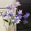 Flores Artificiales con 4 Lirios de Doble Pétalo, Flores Falsas para Celebraciones de Bodas, Accesorios para Montaje de Escenarios, Decoraciones Florales, Marcadores de Pasillo, Flores para Exteriores
