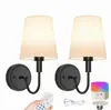 Luminária de Parede Interna com Carregamento Sem Fio para Amazon Transfronteiriça, Lâmpada Removível RGB com Controle Remoto e Temporizador, Luz de Parede para Sala de Estar e Quarto