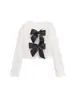 Comércio Exterior Transfronteiriço Spot Estilo Europeu e Americano Roupas Femininas 2025 Novo Festa Design de Alto Padrão Jaqueta de Lantejoulas com Laço