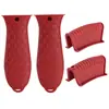 Capa de Silicone Extra Grossa para Cabo de Panela, Anti-Queimadura, Resistente a Altas Temperaturas, Capa de Cabo Antiderrapante para Panelas de Ferro Fundido e Frigideiras, Clipe de Silicone para Cabo de Panela