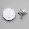 Colgante de Cerradura de Llave de Ángel Viejo de Plata 925 Pulsera DIY Colgante Viejo Accesorios de Material de Cuerda Tejida a Mano S0948