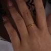 Anillo de Piedra de Cristal Simple de Estilo Nuevo Moda Europea y Americana Lujo Ligero Acero de Titanio Zircón Ovalado Colorido Joyería sin Color para Mujeres