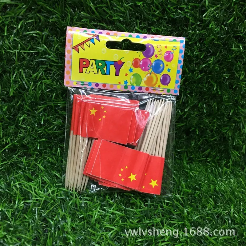 65mm中国牙签旗-吊头包装