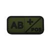 PVC tipo de sangre marca registrada medalla epoxi Velcro A + B + AB + O + A- B- AB- O- en stock multicolor
