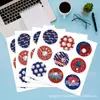 Hk129-T Pegatinas Redondas Decorativas de Béisbol, Sellos Adhesivos para Sobres de Tarjetas de Felicitación, Pegatinas Decorativas de Pelota Deportiva