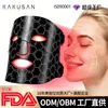 Nova Máscara de Beleza com Microcorrente e Luzes de Sete Cores, Máscara Fotônica FDA 510K, Dispositivo de Beleza com Máscara de Luz Vermelha LED