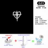 Tachuela para oreja de aleación de titanio G23 de 1.2 mm de grosor con rosca interna, tachuela de cartílago de corazón hueco simple y de moda, joyería para oreja versátil